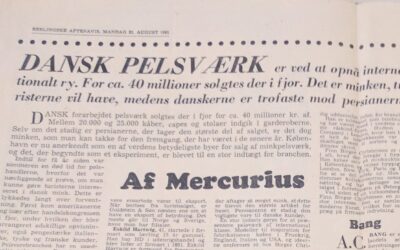 Dansk pelsværk er ved at opnå internationalt ry 1961