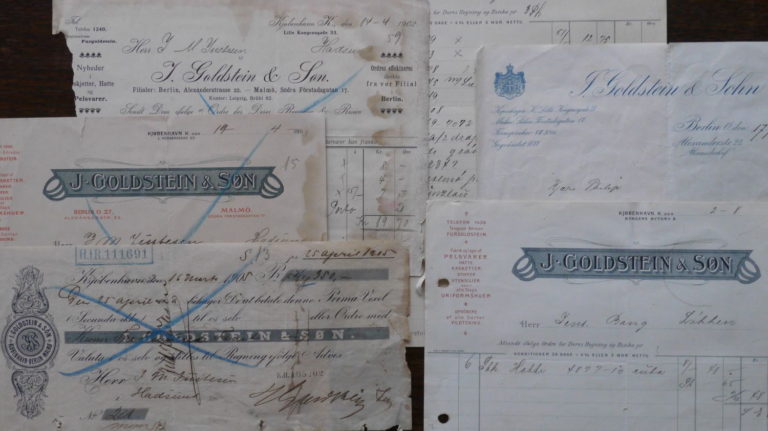 Pelsfirma med telefon